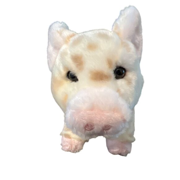 Douglas Cuddle Toy Spotted Pig Plush 10" Curly Tail Realistic Bead Eyes - Picture 2 of 5